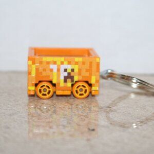 Hot Wheels Minecraft Minecart CUSTOM keychain